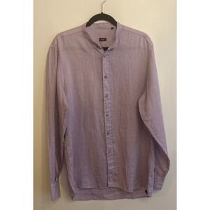 F**k PROJECT Men's Linen‎ Shirt Purple Size L 41/42